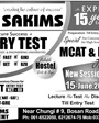 Admission notice for Sakims College Multan